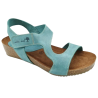 Interbios 5316 azul jeans - Sandalias de piel con cuña y cierre de velcro