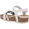 Interbios 5803 blanco - Sandalias de plantillas acolchadas y tiras combinadas