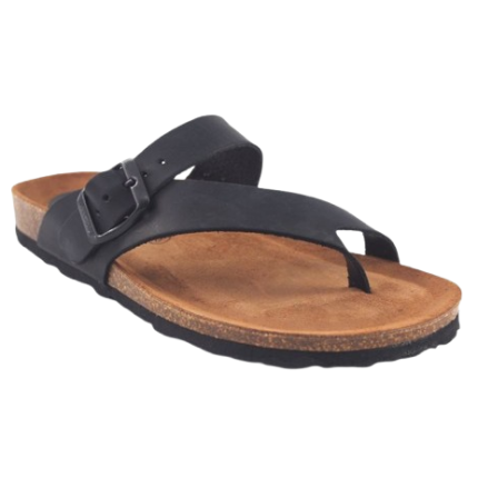 Interbios 7119 negro - Sandalias de piel engrasada