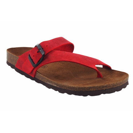 Interbios 7119 rojo - Sandalias de piel engrasada