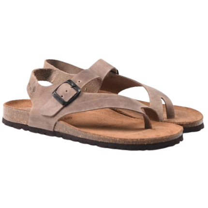 Interbios 7162 pardo - Sandalias de piel para mujer