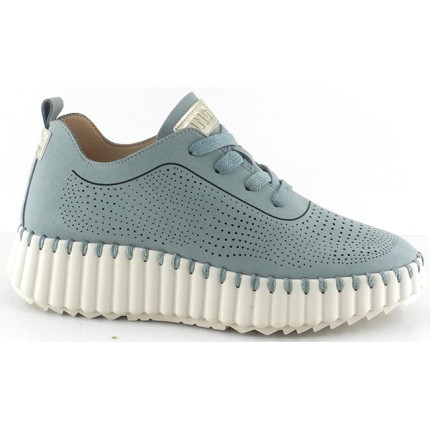 AMARPIES 26022 azul - Zapatos de cordones muy blandos