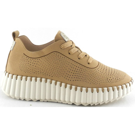 AMARPIES 26022 camel - Zapatos de cordones muy blandos
