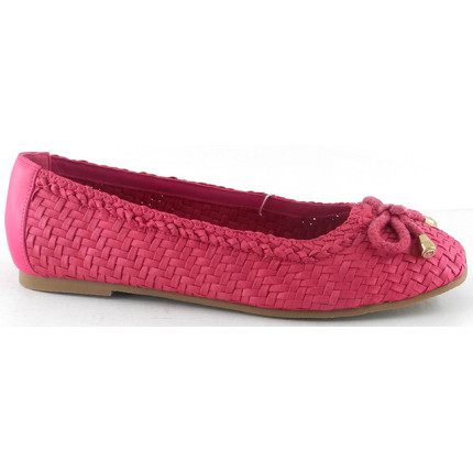AMARPIES 26056 fuxia _ Bailarinas trenzadas con lacito