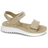 AMARPIES 26586 beige - Sandalias con plantillas de gel y cierre de velcros