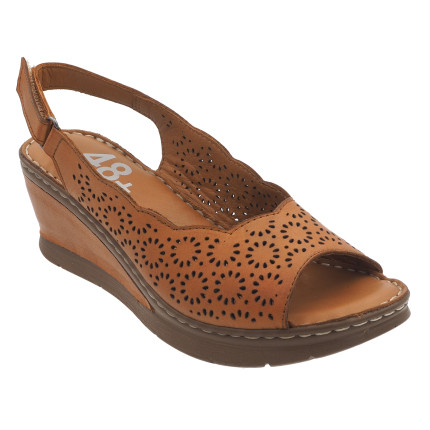 48 horas 5407 cuero - Sandalias de piel con cuña