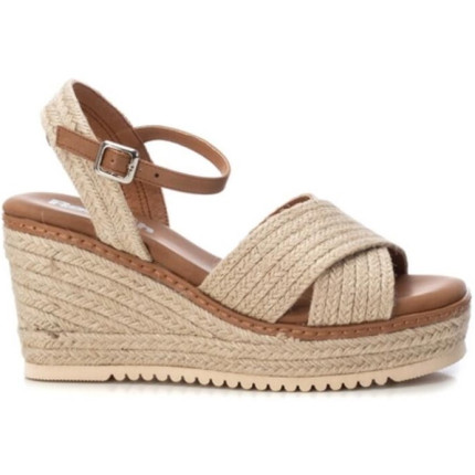 Refresh 171543 beige - Sandalias con cuña de yute