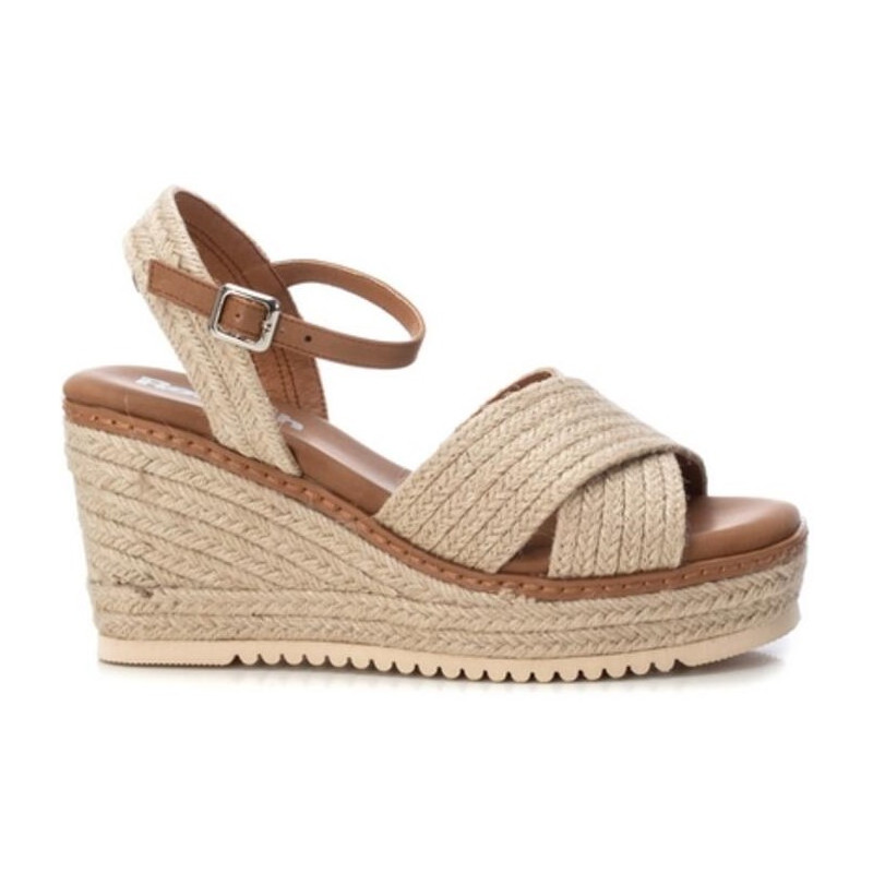 Refresh 171543 beige - Sandalias con cuña de yute