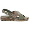 Refresh 171824 verde - Sandalias de cuña baja con tiras cruzadas