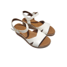 KAOLA 8228 BLANCO - Sandalias de piel blancas con cuña y plantilla de gel
