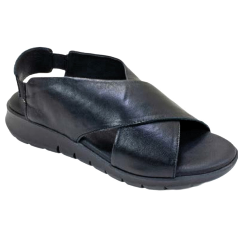 VALERIAS 1023 negro - Sandalias en piel para mujer