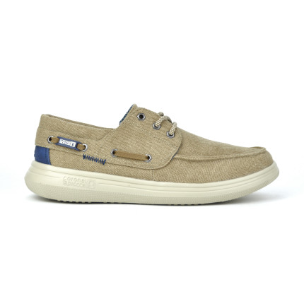 CORONEL TAPIOCA T630 beige - Zapatos tipo náutico en tela vaquera