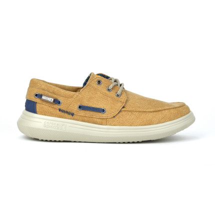 CORONEL TAPIOCA T630 mostaza - Zapatos tipo náutico en tela vaquera