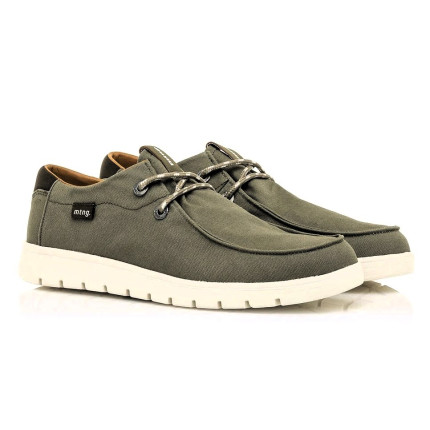 Mustang 84335 kaki - Zapatos de tela para hombre con cierre de elásticos
