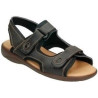 Sandalias para hombre en piel acolchadas con cierre de velcros en marron