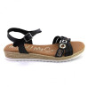 Oh my sandals 5202 negro - Sandalias de piel con hebilla