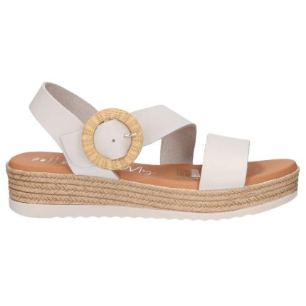Oh my sandals 5207 hielo - Sandalias en piel para mujer