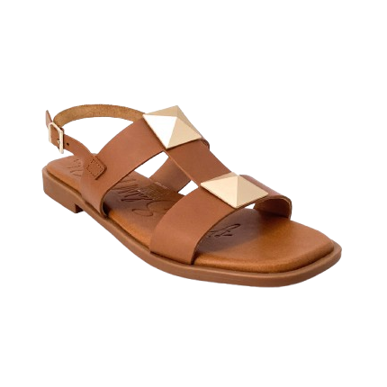 OH my sandals 5159 marrón - Sandalias planas de piel