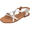 Oh my sandals 5152 metalizado - Sandalia plana de tiritas con plantilla de gel