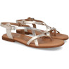 Oh my sandals 5152 metalizado - Sandalia plana de tiritas con plantilla de gel