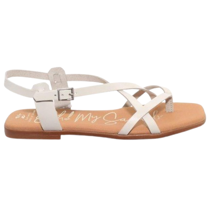 Oh my sandals 5152 hielo - Sandalia plana de tiritas con plantilla de gel