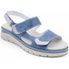 SUAVE 3351 COBALTO - Sandalias en piel anatómicas con cierre de velcro