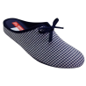 Norteñas 26-664 azul marino - Zapatillas de casa de tela de fino cuadro vichy y  lazo