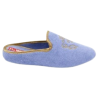 Norteñas 9-35-23 azul claro aguamar - Zapatillas de casa de rizo con escudo bordado