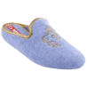 Norteñas 9-35-23 azul claro aguamar - Zapatillas de casa de rizo con escudo bordado