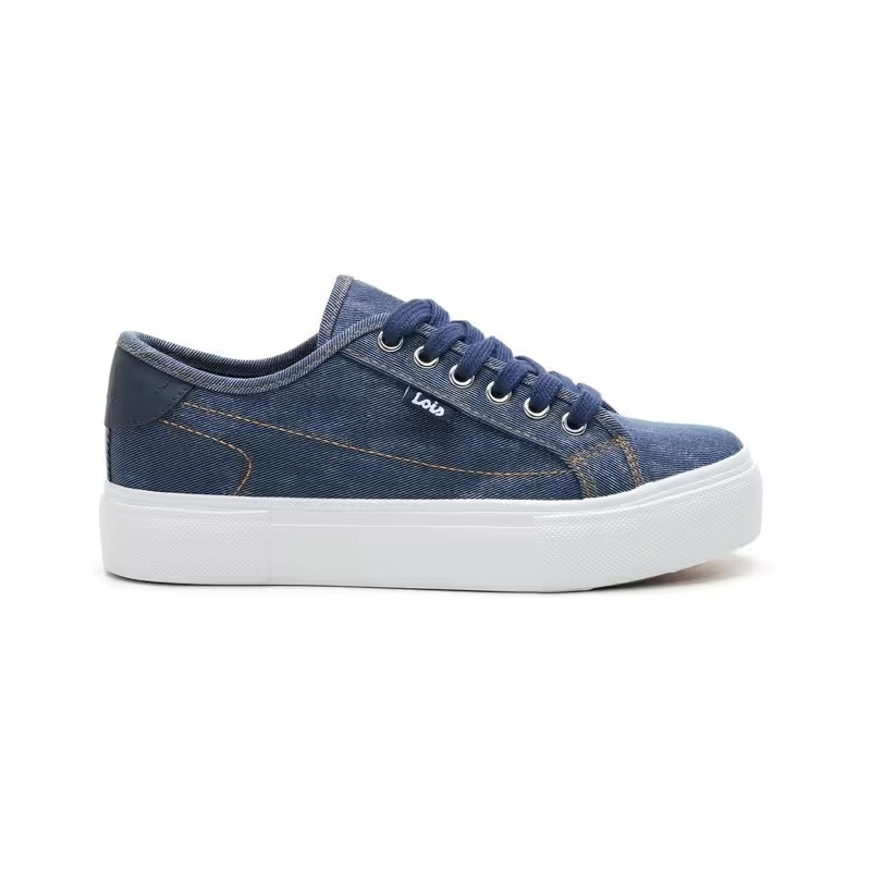 LOIS 61392 tejano - Zapatillas de cordones para mujer