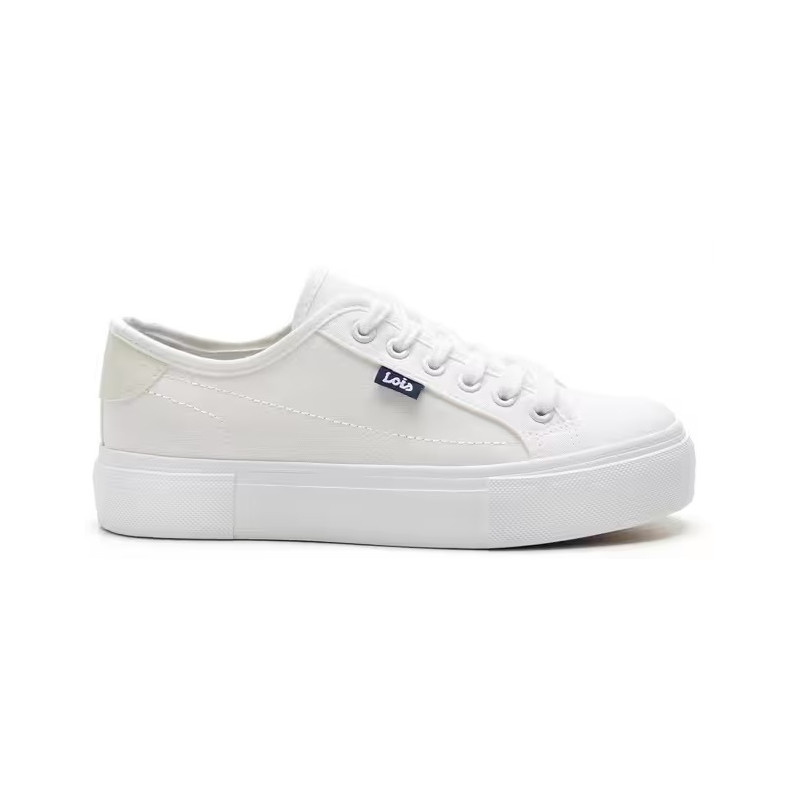 LOIS 61392 BLANCO - Zapatillas de cordones para mujer