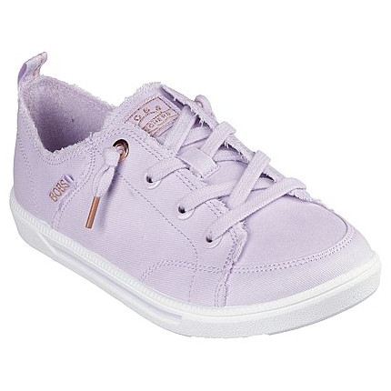Skechers 114150 LAV Bobs B Cute 2.0 - Zapatillas de lona veganas con cierre de elásticos color lavanda