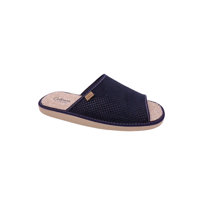 Cabrera 2883 azul marino - Zapatillas de verano de casa para hombre en tela picada