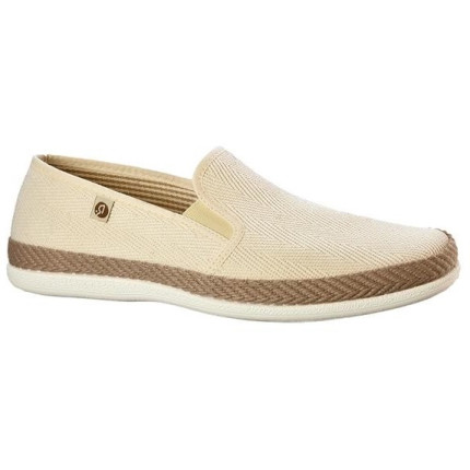Zapatillas de lona en forma de espiga para hombre en color crudo