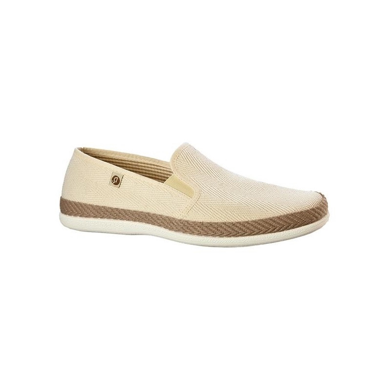 Zapatillas de lona en forma de espiga para hombre en color crudo