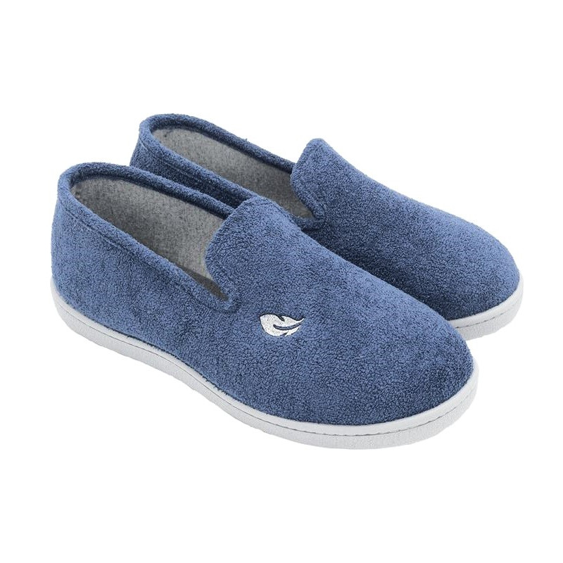Plumaflex 12332 azul marino - Zapatillas de verano para casa de hombre en toalla