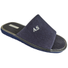 Zapatillas de casa para hombre de verano en tela azul tejano máxima calidad