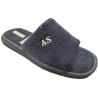 Zapatillas de casa para hombre de verano en rizo toalla azul marino maxima calidad
