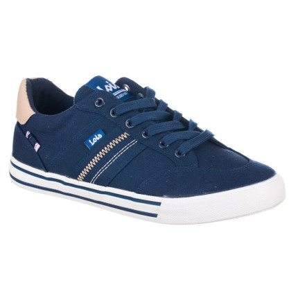 LOIS 61375 azul marino _ Zapatillas de cordones en lona para hombre