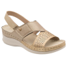 MYSOFT 017 BRONCE - Sandalias de piel metalizada con plantillas anatómicas
