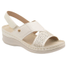 MYSOFT 017 PERLA - Sandalias de piel metalizada con plantillas anatómicas