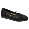 MYSOFT 082 negro - Merceditas plana con tela de rejilla