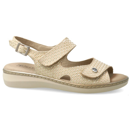 PITILLOS 10300 oro - Sandalias anatómicas de velcro