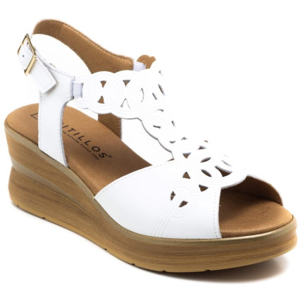 PITILLOS 10351 BLANCO - Sandalias anatómicas de velcro