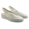 PITILLOS 10370 ORO - Zapatos asandaliado de piel con cuña