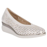 PITILLOS 10370 ORO - Zapatos asandaliado de piel con cuña