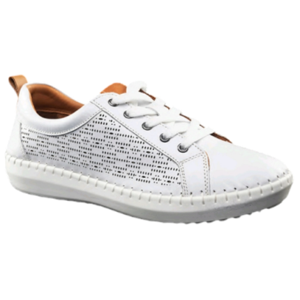 ERASE 30-168 BLANCO - Zapatos de cordones de piel para mujer