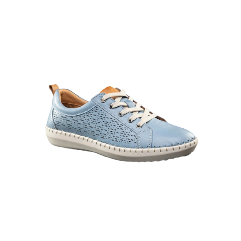 ERASE 30-168 celeste - Zapatos de cordones de piel para mujer