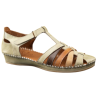 ERASE 793-56 KAKI - Sandalia de piel de tiras