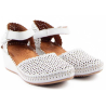 ERASE 793-59 BLANCO - Zapatos de piel asandaliados
